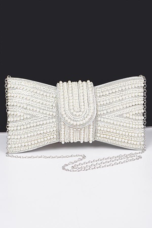 Rhinestone and Pearl Party Clutch
