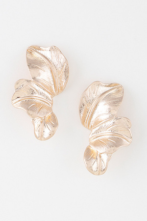 Shiny Triple Monstera Leaf Dangle Earrings