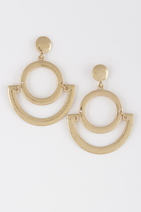 78E2646 GOLD Metallic Earrings 8JAC2 - Dangle Earrings