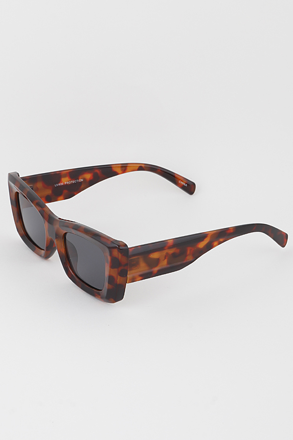 80577 MIX COLOR Double Indent Cateye Sunglasses