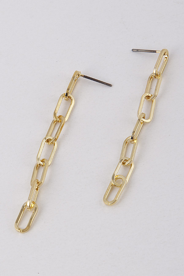 93074 GOLD Chain Simple Earrings Dangle Earrings