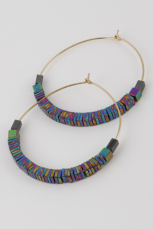 EW8013 MULTICOLOR earring 013 9FBB4 Hoop Earrings