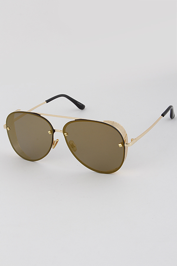 F1010 MIX COLOR Aviator Sunglasses with Side Shades