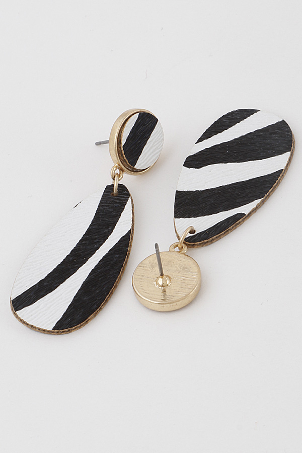 FE7196 ZEBRA earring 196 Dangle Earrings