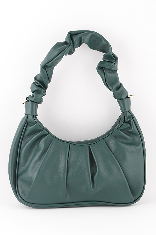 HPC3420 DARK GREEN Pleated Simple Shoulder Bag - Clutch & Wallet