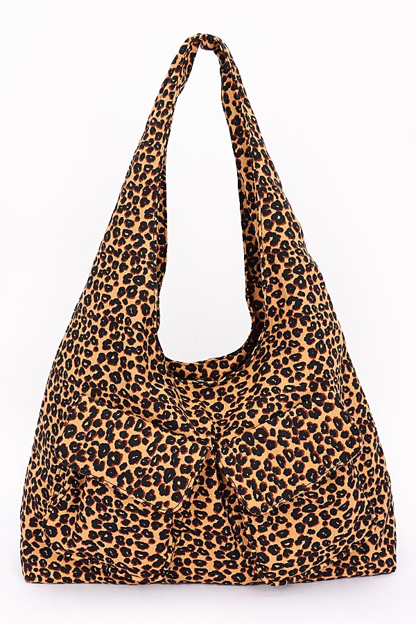 Faux Suede Leo Crossbody Bag