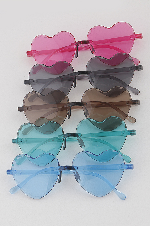 K863f multicolor kids monotone heart sunglasses
