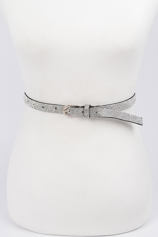 thin rhinestone belt