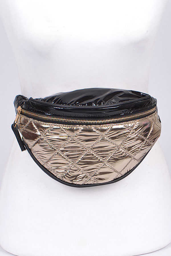 PB7355 GOLD Glossy Fashionable Fanny Pack