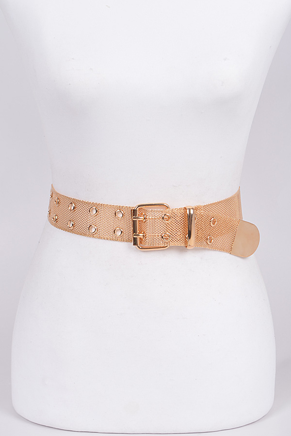 PB7582 GOLD Reverse Studded Luxury Belt. Fashion Belts