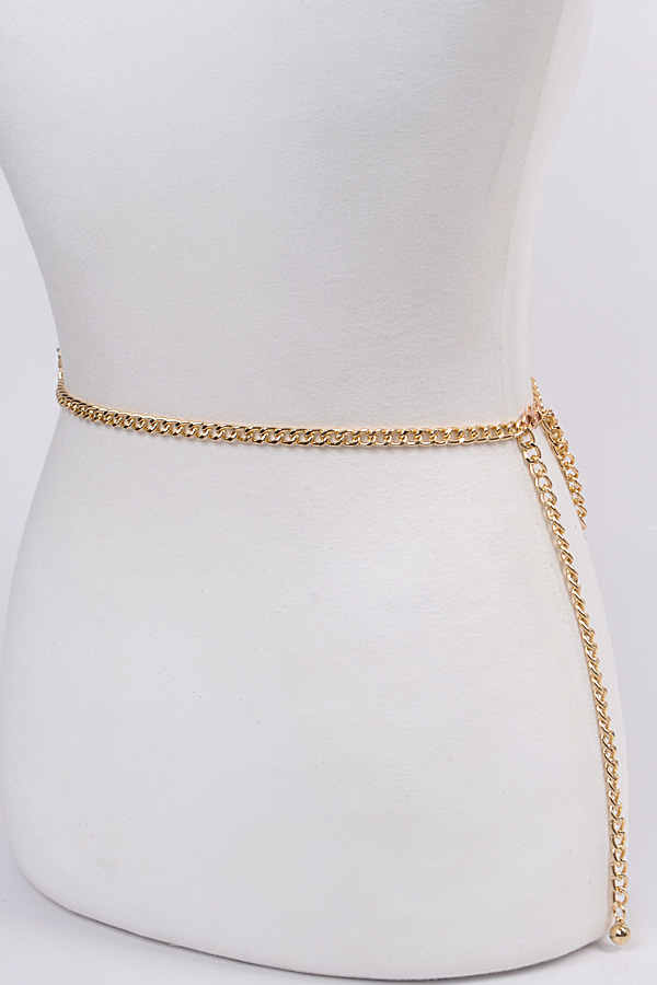 PB7766 GOLD Layered Multi Sexy Chain Belt Chain Belts