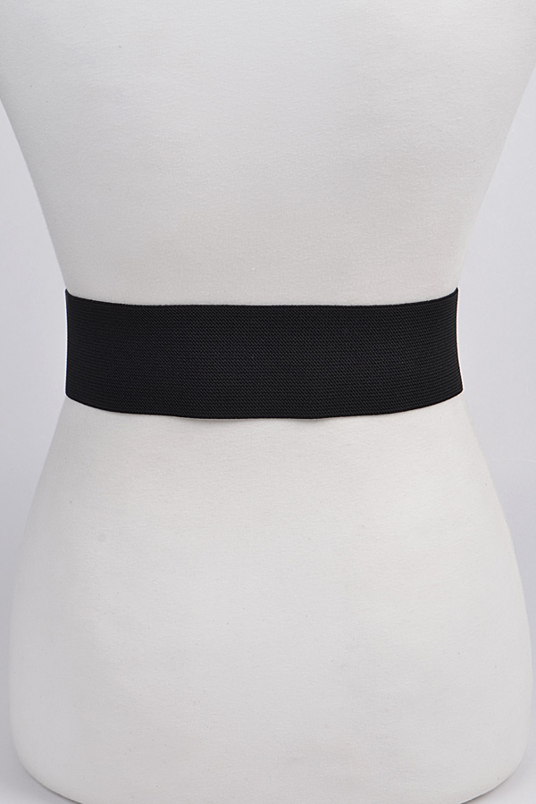 PB7853 BLACK Rectangle Limestone Belt - Fashion Belts