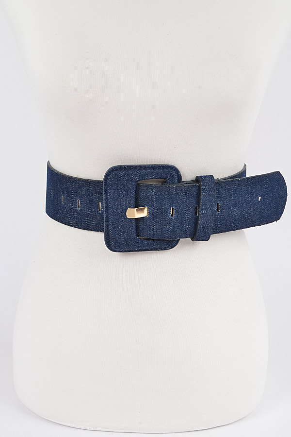 PB8193 DARK BLUE Denim Waist Belt Fashion Belts