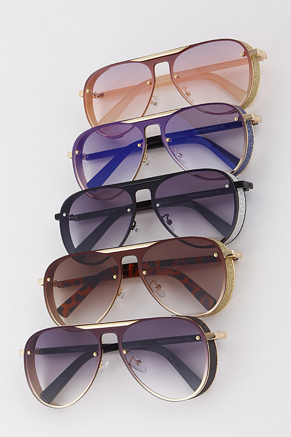 POP8440 MULTICOLOR Classic Aviator with Side Shades Sunglasses