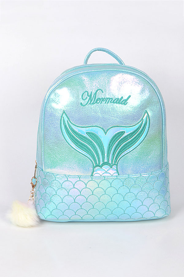 PP6765 BLUE Mermaid Cute Backpack.