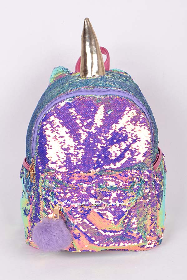 unicorn backpack with sequins