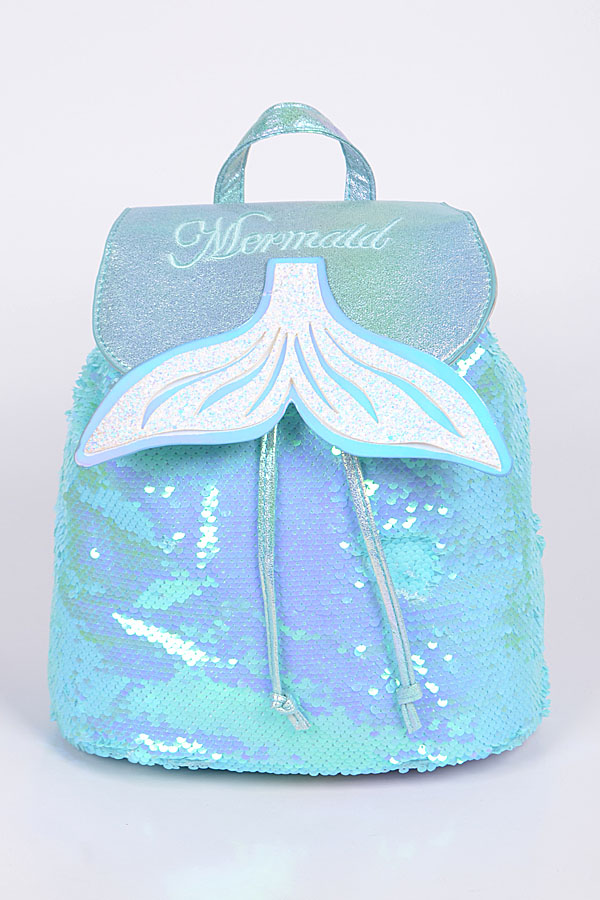 PP6965 BLUE Mermaid Sequin Backpack