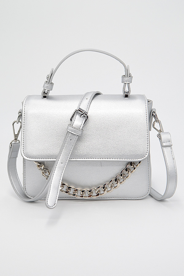 PPC7214 SILVER Shoulder Strap Leather Clutch Clutch & Wallet