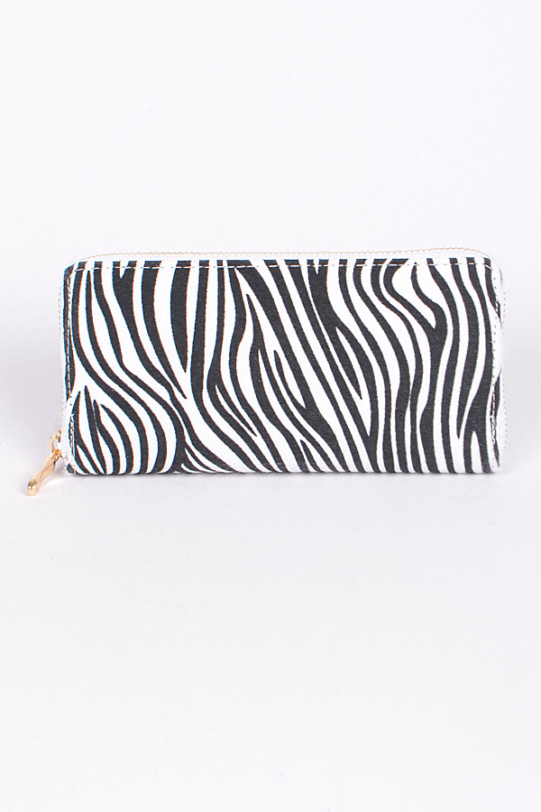 PPW2172 BLACK WHITE Zebra Print Wallet Newly Updated Fashion Handbags