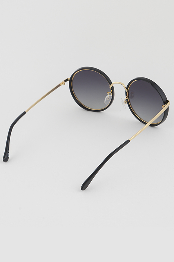 PT28073 MULTICOLOR Gold Rim Round Sunglasses