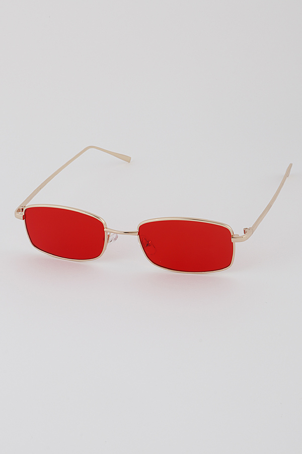 S2076 MULTICOLOR Gold Rim Square Retro Sunglasses