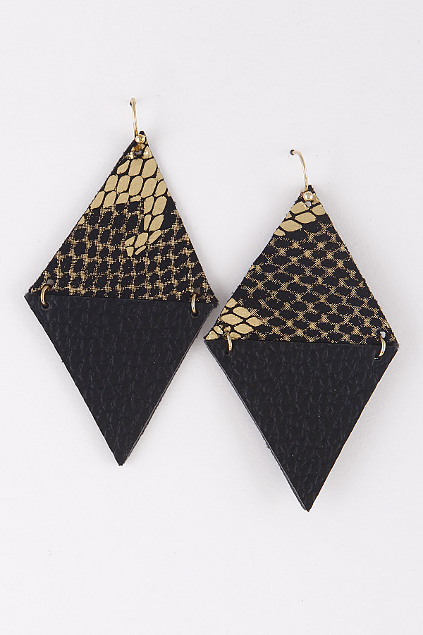 rhombus shape flat earrings 8kad9