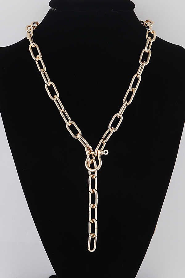 SNN6040 GOLD Unique Chain Lock Necklace Chain Necklaces