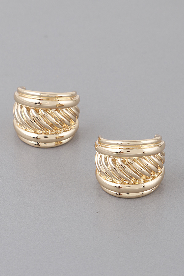 Pillar Gold Earrings