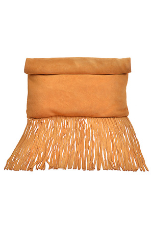 Western Fringed Leather Clutch