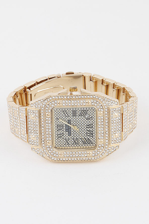 Full Jeweled Chain Watch