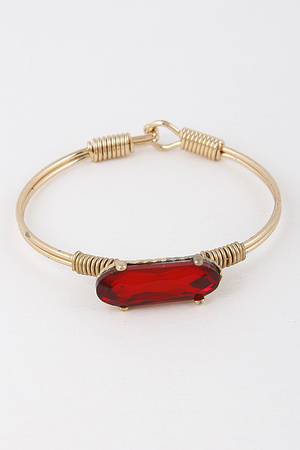 Oval Stone Open Cut Bracelet 9BCA4.