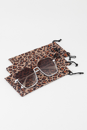 Leopard Sunglasses Pouch Bag
