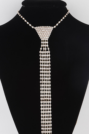 Jeweled Necktie Necklace