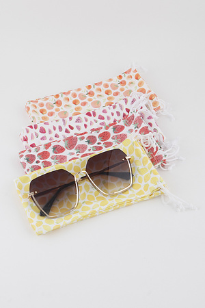 Multi Fruit Sunglasses Pouch Bag