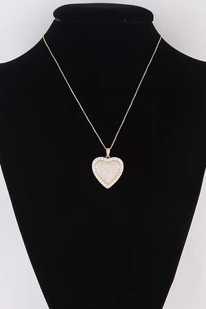 Jeweled  Heart  Pendant  Necklace