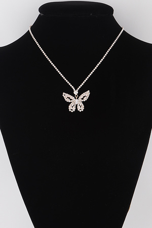 Jeweled  Butterfly  Pendant  Necklace