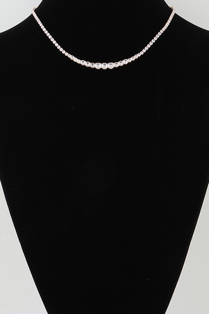 Classic Cubic Rhinestone Choker Necklace