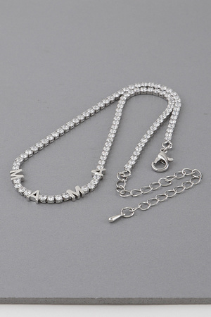 Jeweled MAMA Adjustable Necklace