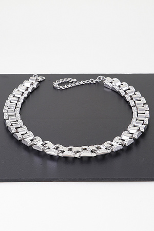 Jeweled Box Chain Necklace