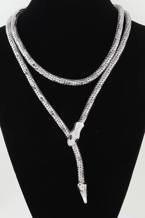Bejeweled Snake Wrap Choker Necklace