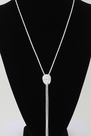 Bejeweled Cowboy Hat Toggle Necklace