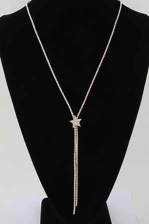 Bejeweled Star Toggle Drop Necklace