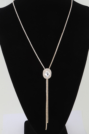 Bejeweled Cowboy Hat Toggle Drop Necklace