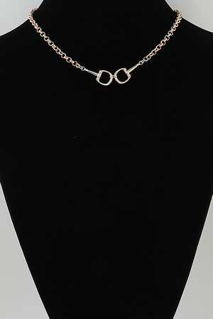 Twin Horseshoe Toggle Chain Necklace