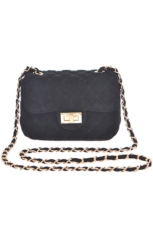 Faux Leather Quilted Clutch