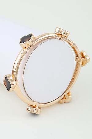 Marble Clove Charm Cuff Bracelet