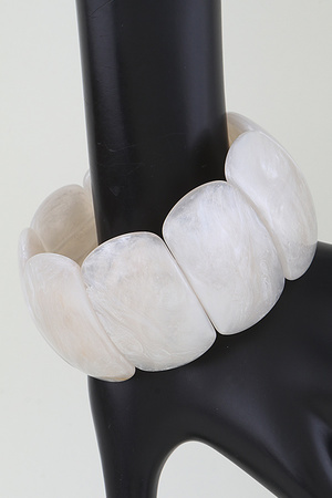 Wide Marble Pillar Bracelet