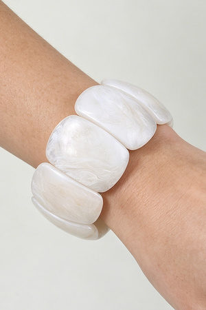 Wide Marble Pillar Bracelet