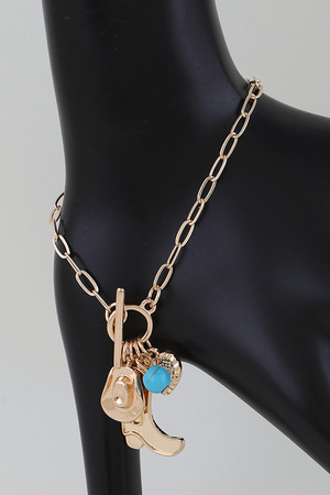 Wild West Charms Toggle Chain Bracelet