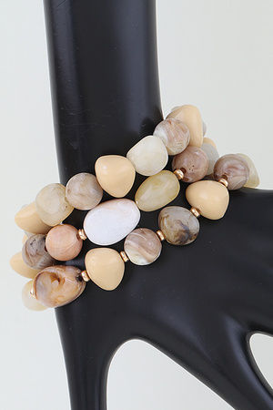 Multi Marble Stone Beaded Bracelet